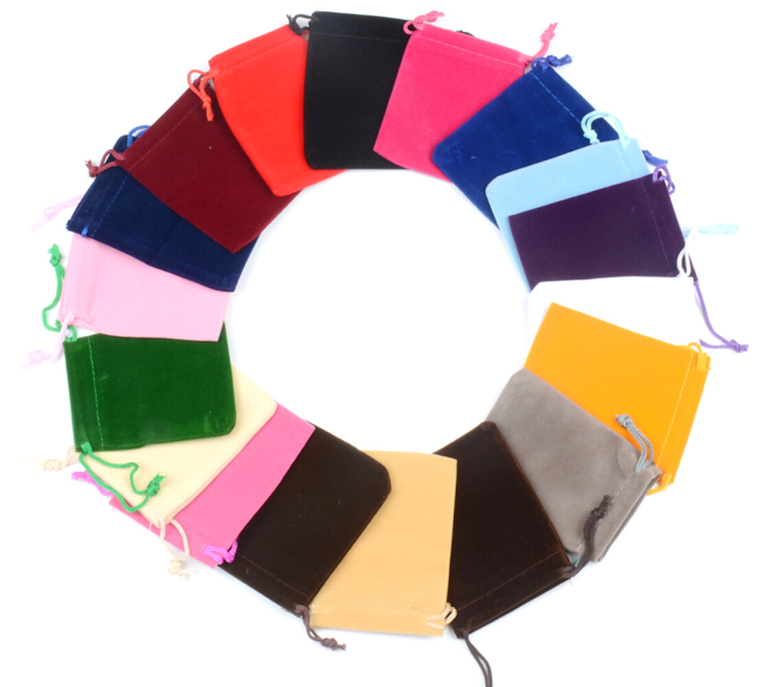 10 PACK VELVET BAGS 4″ x 3.5″ party wedding gift jewelry drawstring soft pouch