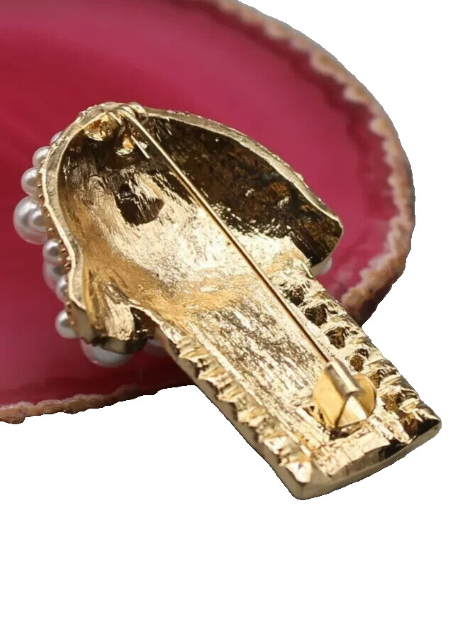 Pearl Popcorn Brooch, Fashion Rhinestone Pin, AMC Theater Lovers