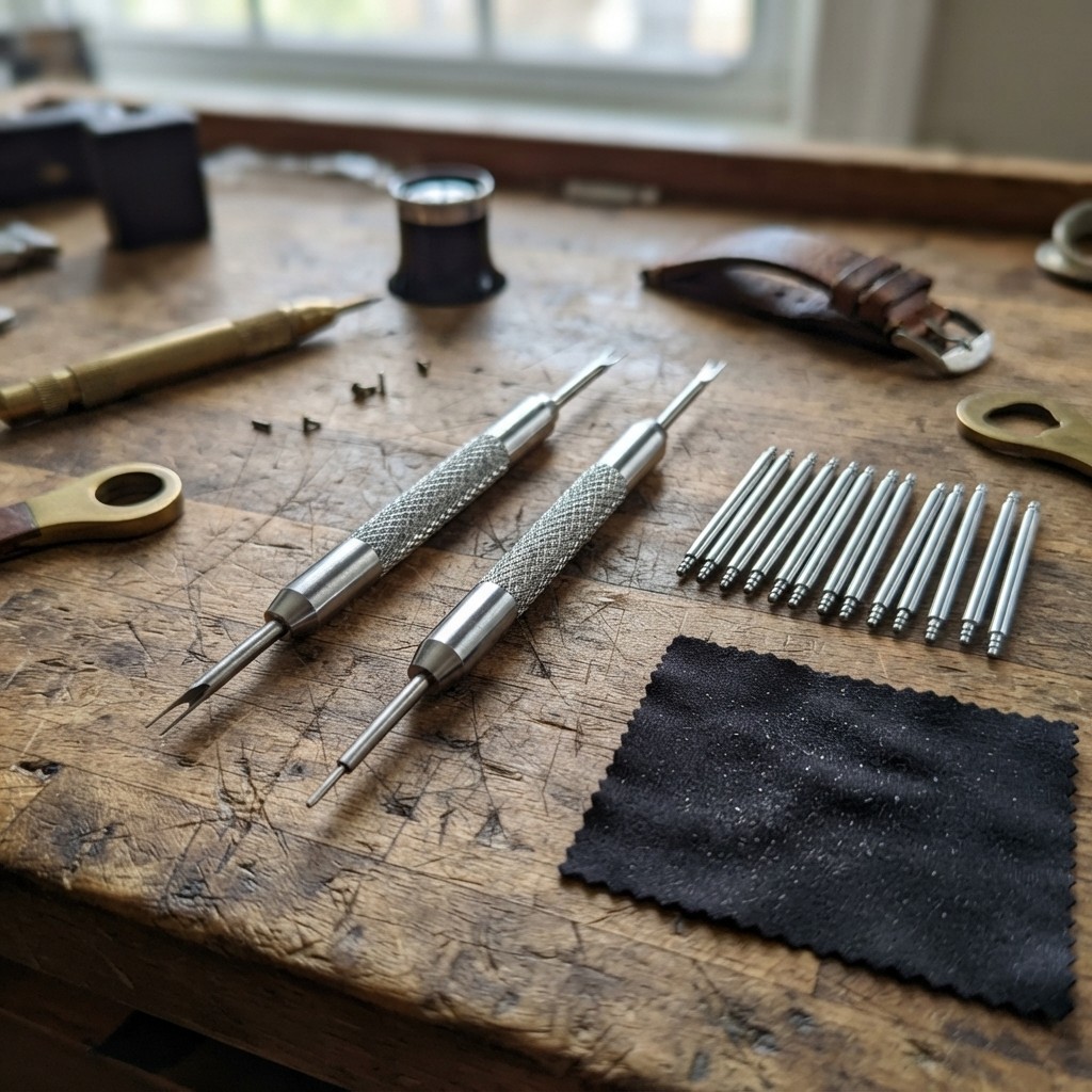 Complete Watch Strap Repair Kit: 16 PCS Stainless Steel Pins & Tools Included