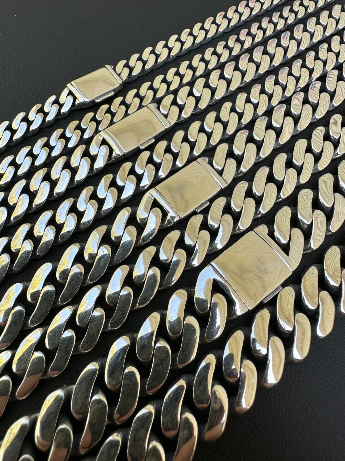 Miami Cuban Link Chain Necklace Real 925 Sterling Silver Sleek Box Clasp 6-12mm