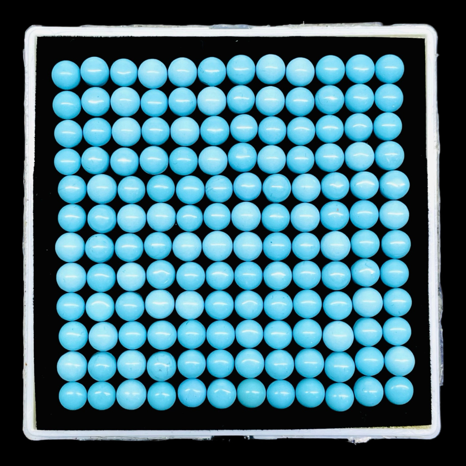 150 Pcs Natural Constituted Turquoise 6mm Round Cab Loose Gemstones Lot 105 Cts