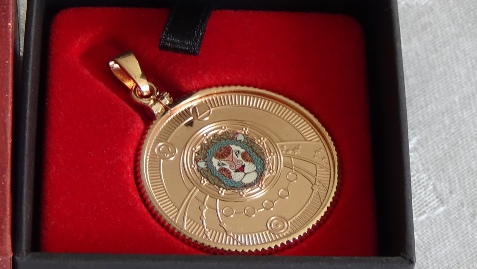 LEO Zodiac Pendant .999 Silver Coin Rose Gold Plated Limited Edition Free Ship