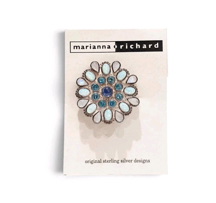 Marianna Richard Sajen 925 Sterling Pendant Brooch Gorgeous SEE DESCRIPTION