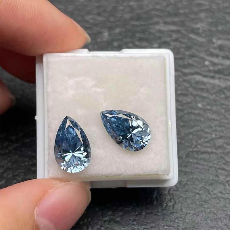 GRA VVS1 Royal Blue 0.1ct-5ct Multiple Shapes Loose Moissanite Wholesale Price