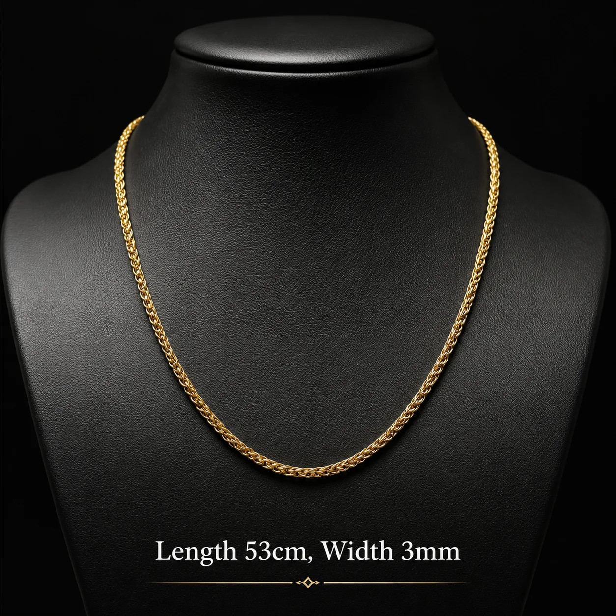 316L Stainless Steel Popcorn Chain for Men, 58cm Non-Tarnish Coreana Link Neckla