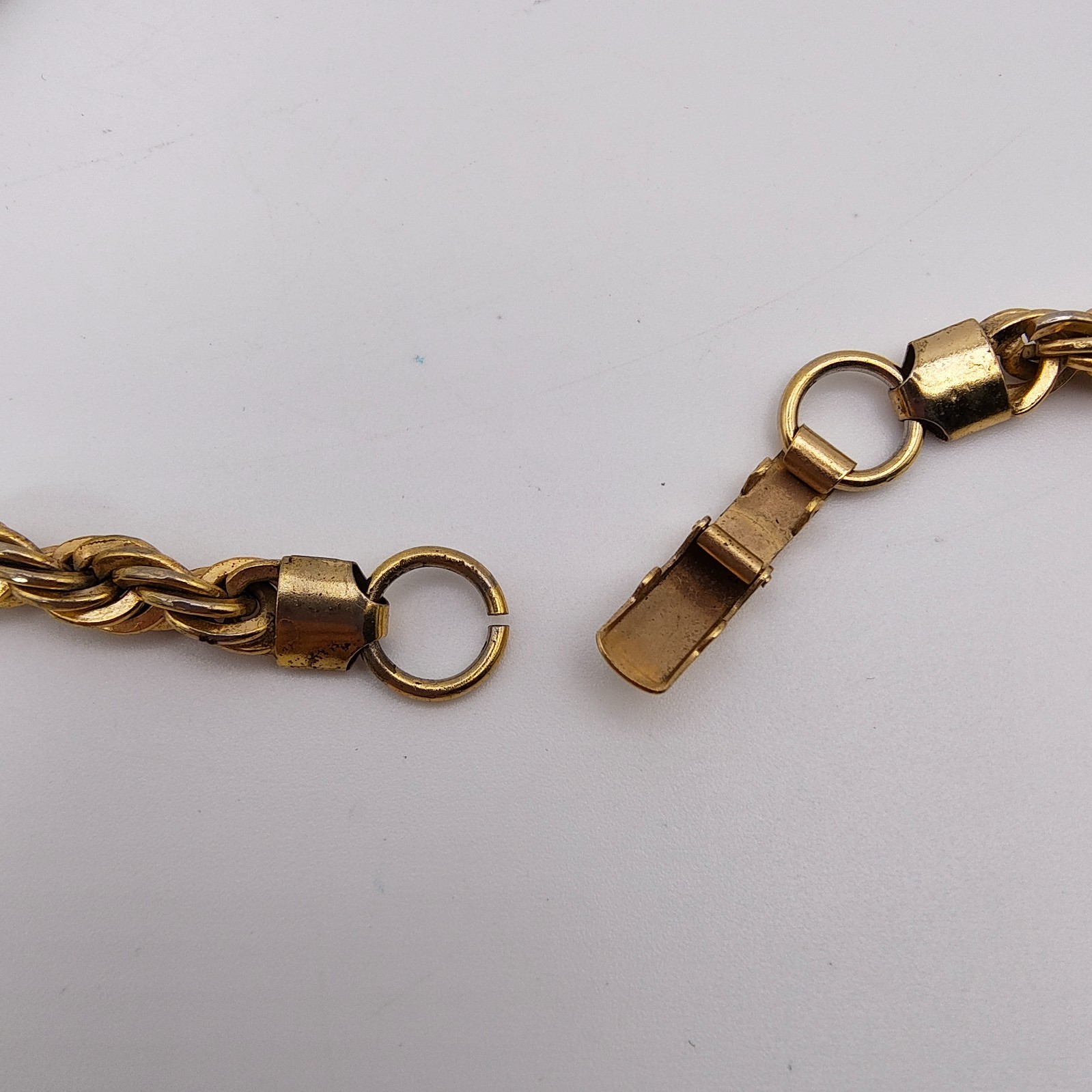 Vintage Napier Rope Necklace Gold Tone Old Money Aesthetic Hip Hop Signed