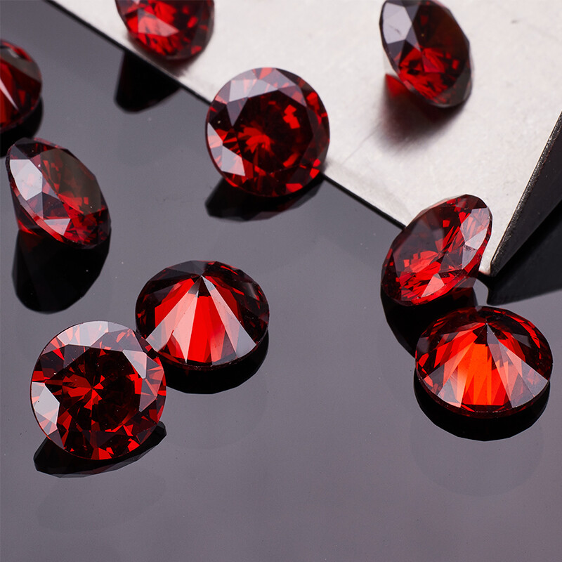 3MM~15MM Garnet Red Color Cubic Zirconia Stone Loose CZ Gemstone AAAAA Wholesale