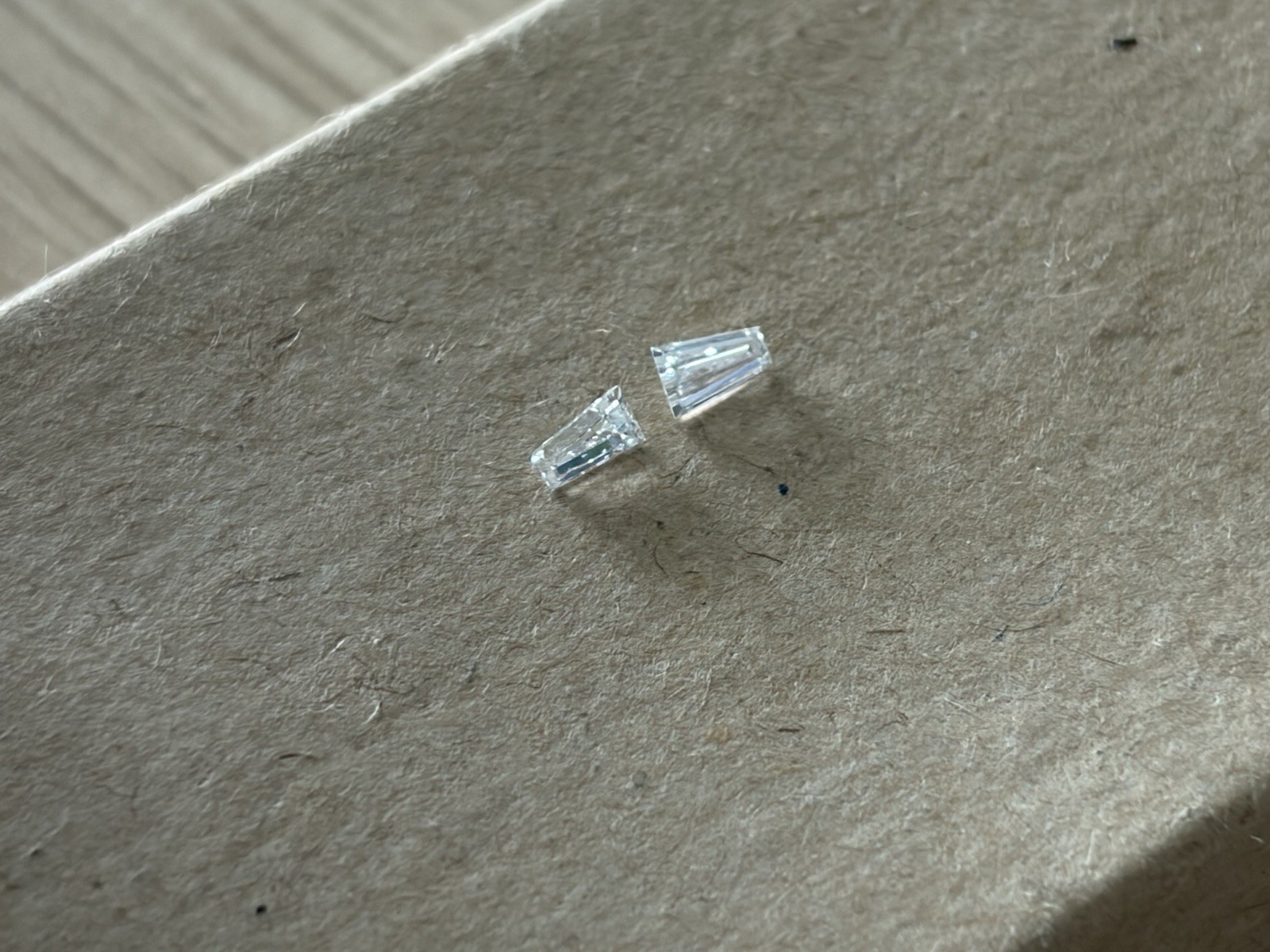 .50-.55tcw 4mm x 2.3mm Tapered Baguette Match Pair Natural Diamonds Loose VS