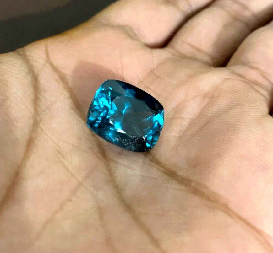 10.20 Ct Natural Fancy Green Montana Sapphire Cushion Loose Certified Gemstone