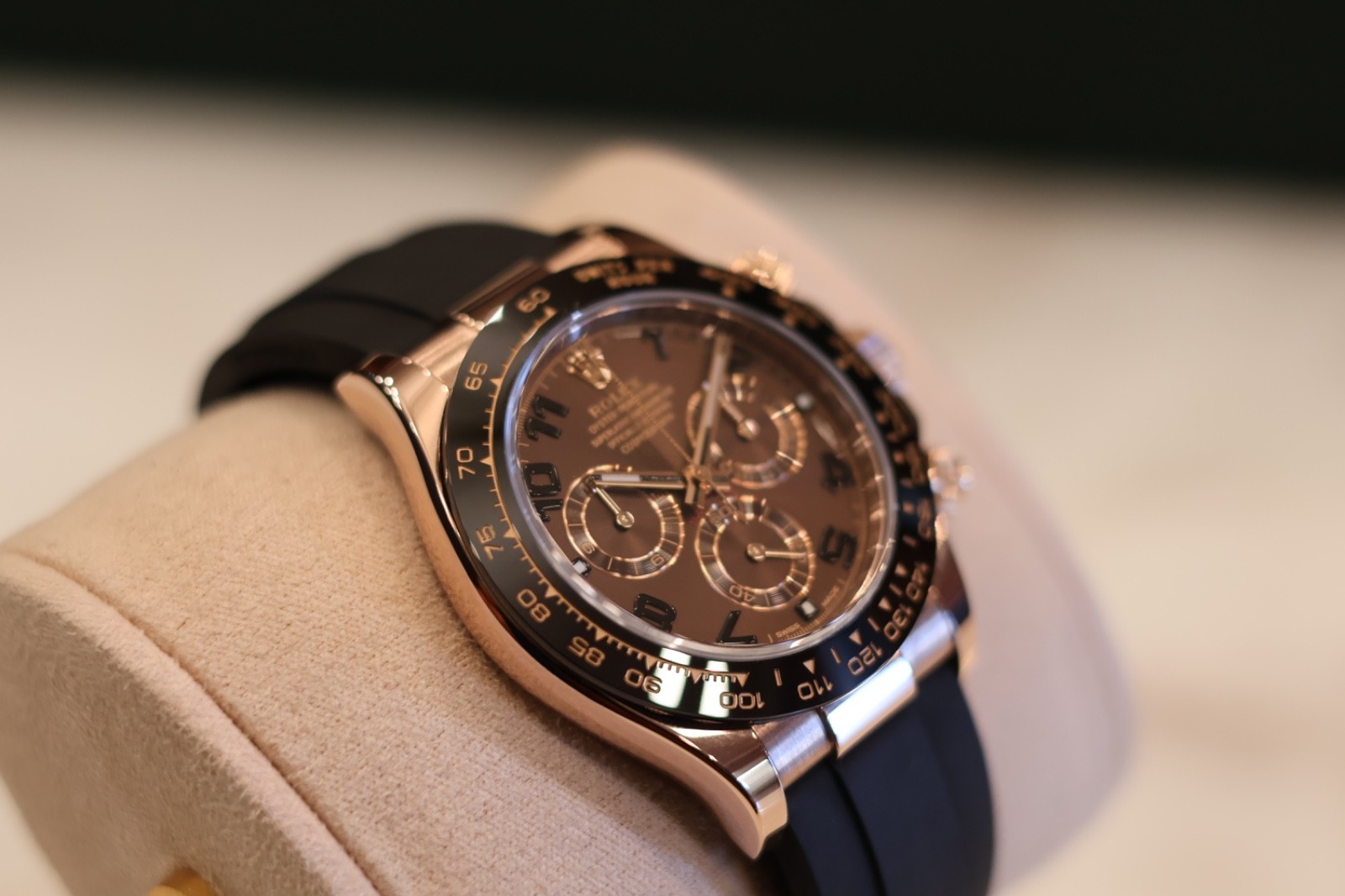 Rolex Daytona Oysterflex Chcocolate Ceramic 116515LN Rose Gold Full Set