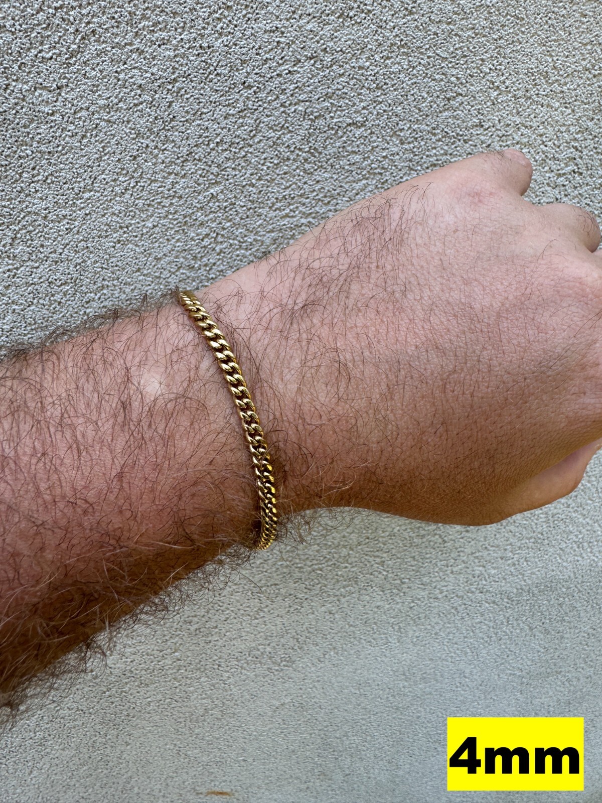 Miami Cuban Link Bracelet 14k Yellow Gold Plated Stainless Steel 4-18mm