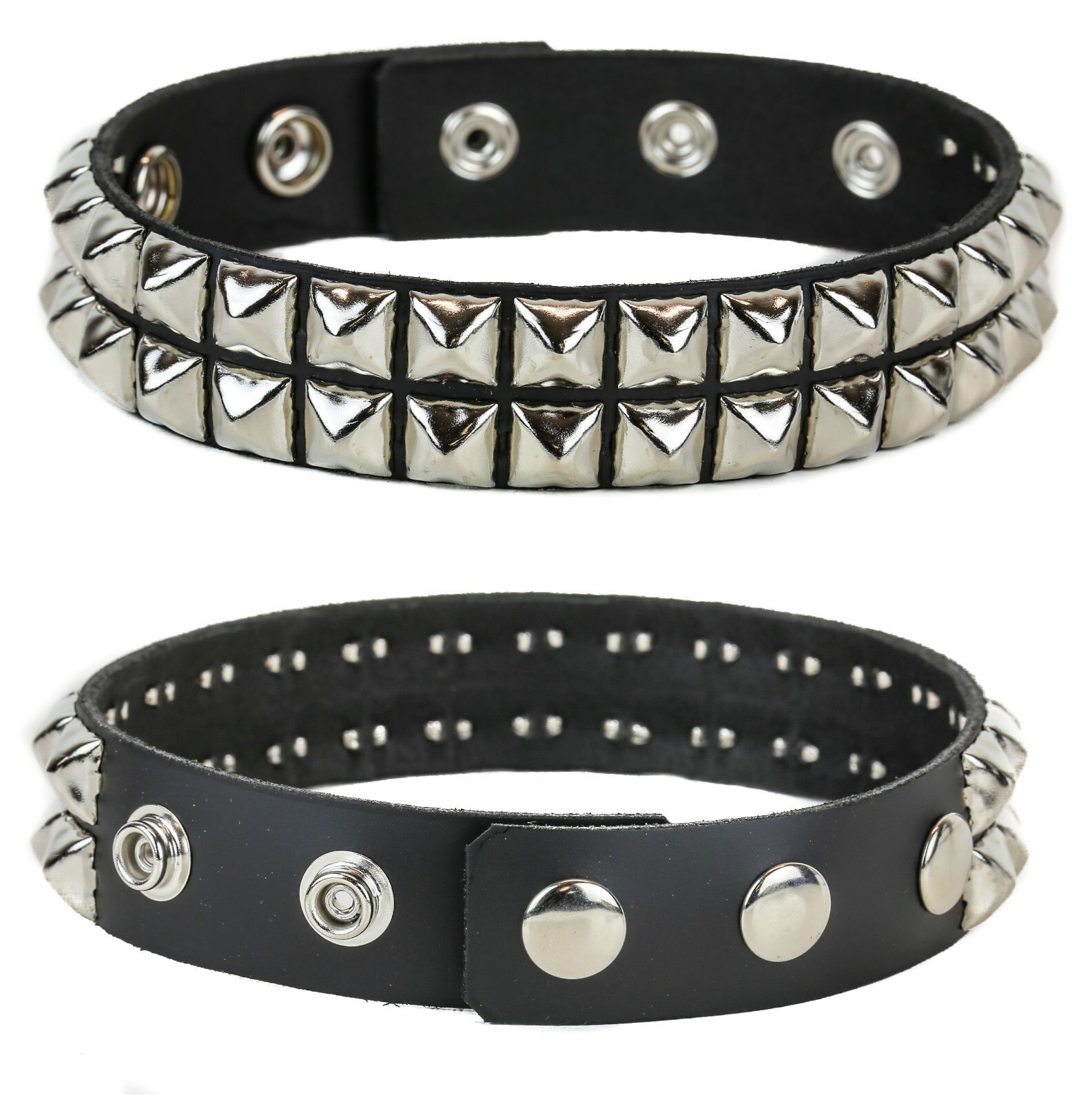 Double Pyramid Studded Leather Armband Armlet Party Queen Cosplay Choker