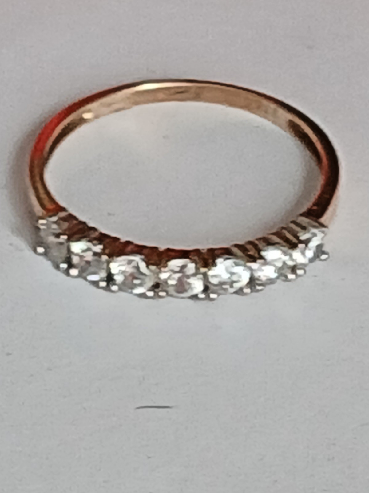 9 CARAT GOLD 375 7 STONE RING SIZE P/Q