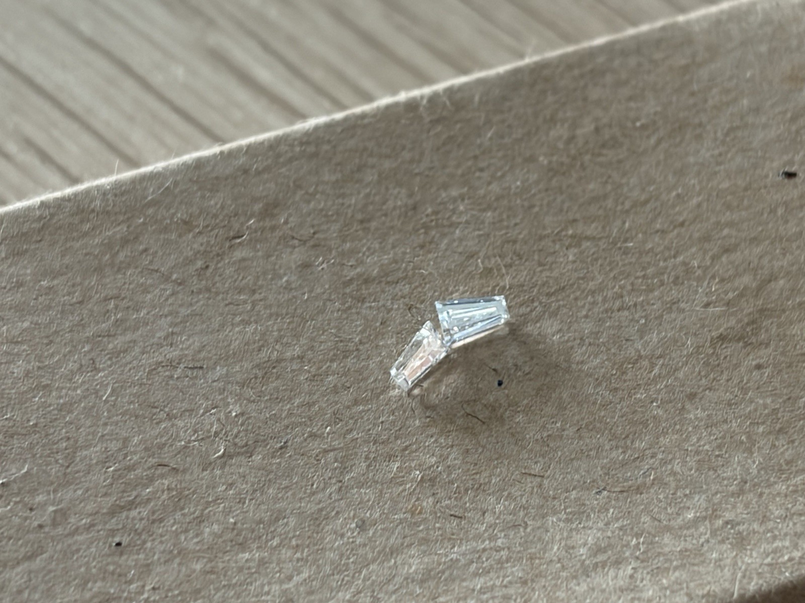 .50-.55tcw 4mm x 2.3mm Tapered Baguette Match Pair Natural Diamonds Loose VS