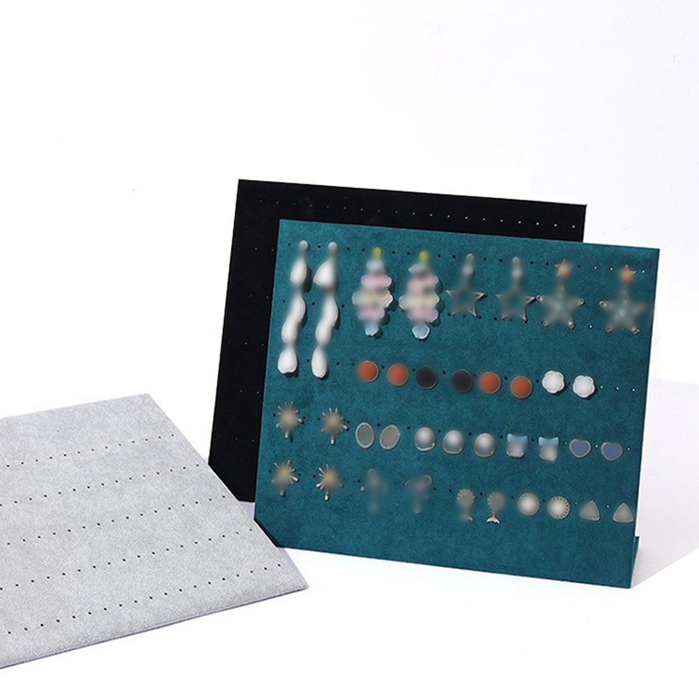 Velvet Earring Holder Organizer 60 /120 Holes L-Shape Earring Display Stand