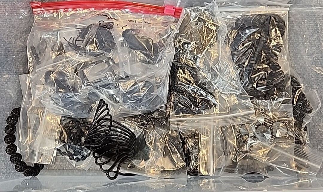 Jewelry Wearable Midnight Black Collection 5 Lbs Lot # 511 See Description