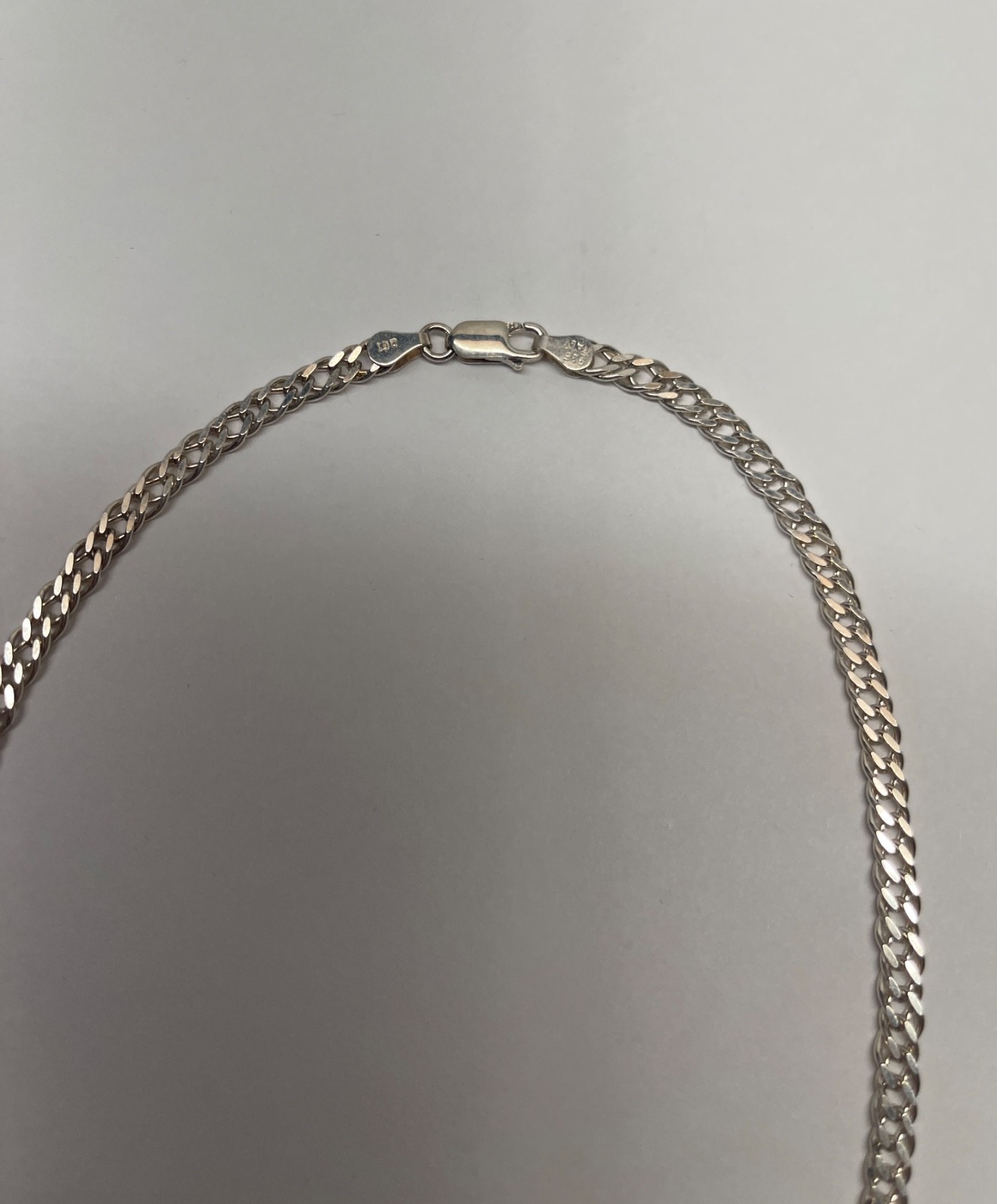 Italy 925 Sterling Silver Double Curb Cuban Chain Necklace 24” 17.7g