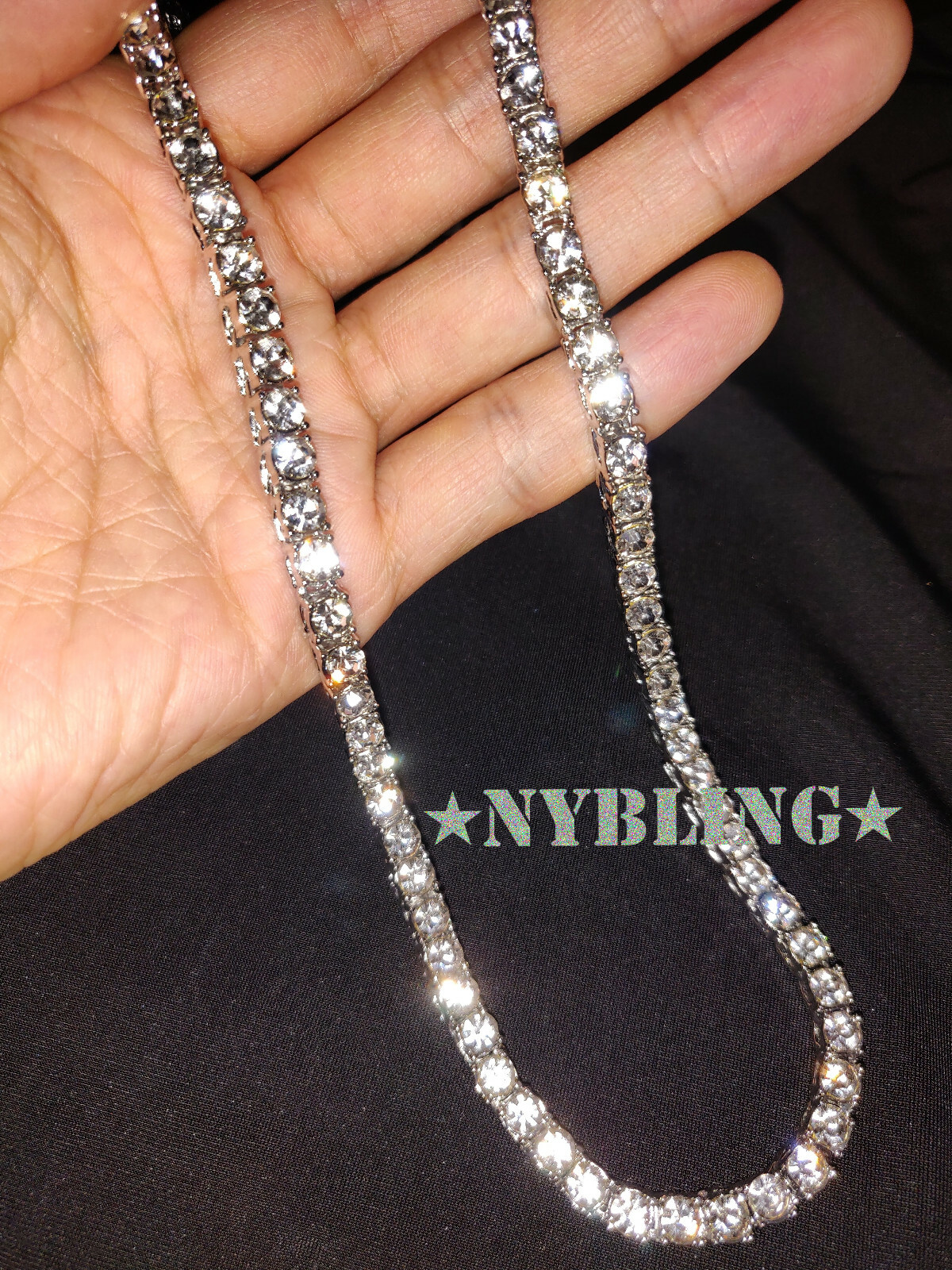 5MM Tennis Chain Choker Necklace 1 Row Gold Plated ICED Hip Hop CZ Jewelry