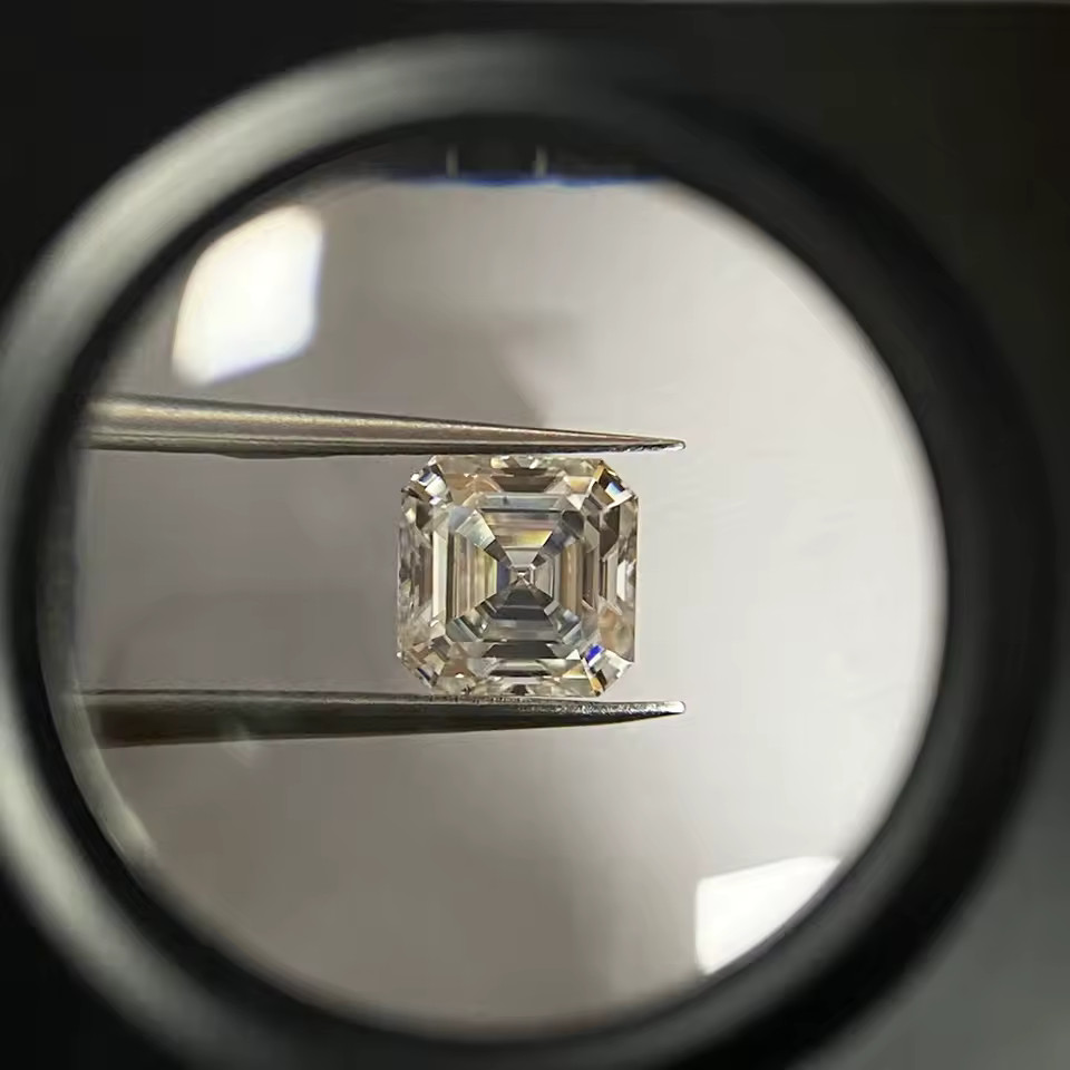 Moissanite Asscher Loose Stone D Color VVS1 GRA Certified 3mm-14mm 0.1CT-10CT