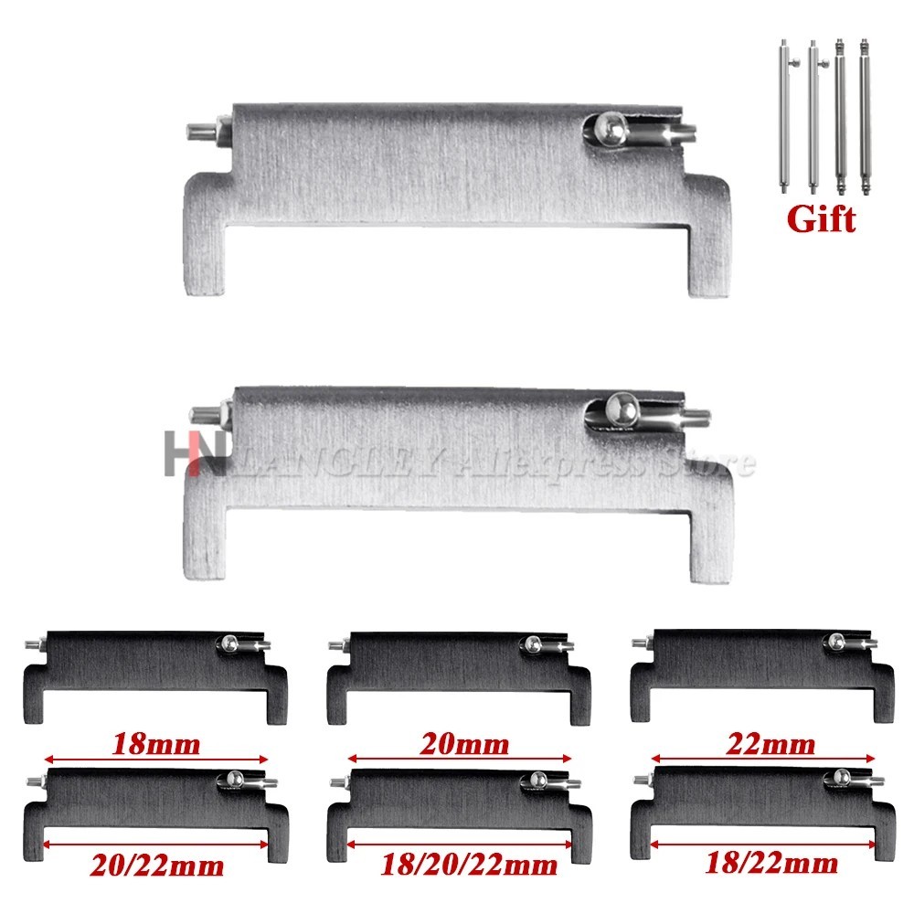 1 Pair Watch Strap Adapter 18mm To 20mm 22mm,20mm To 18/20/22mm,22mm To 22mm Top