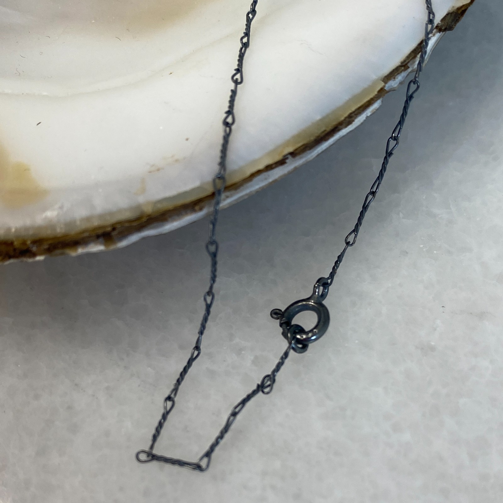 Oxidized Sterling Silver Fancy Twisted Unique Chain Necklace-(16″-36″)