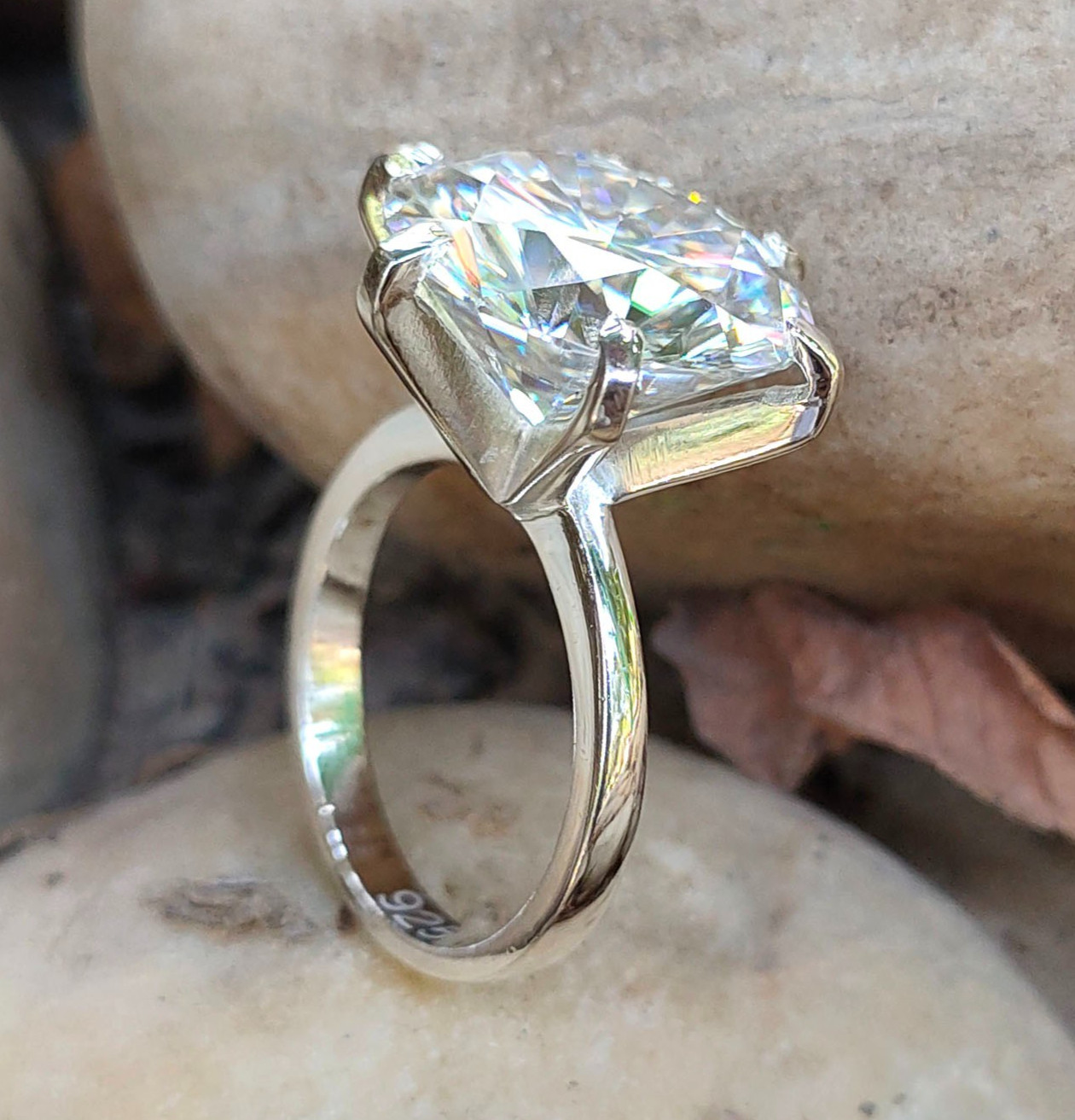 Certified 10.00 Ct White Diamond Solitaire Ring, Amazing Bling, Free Resizing