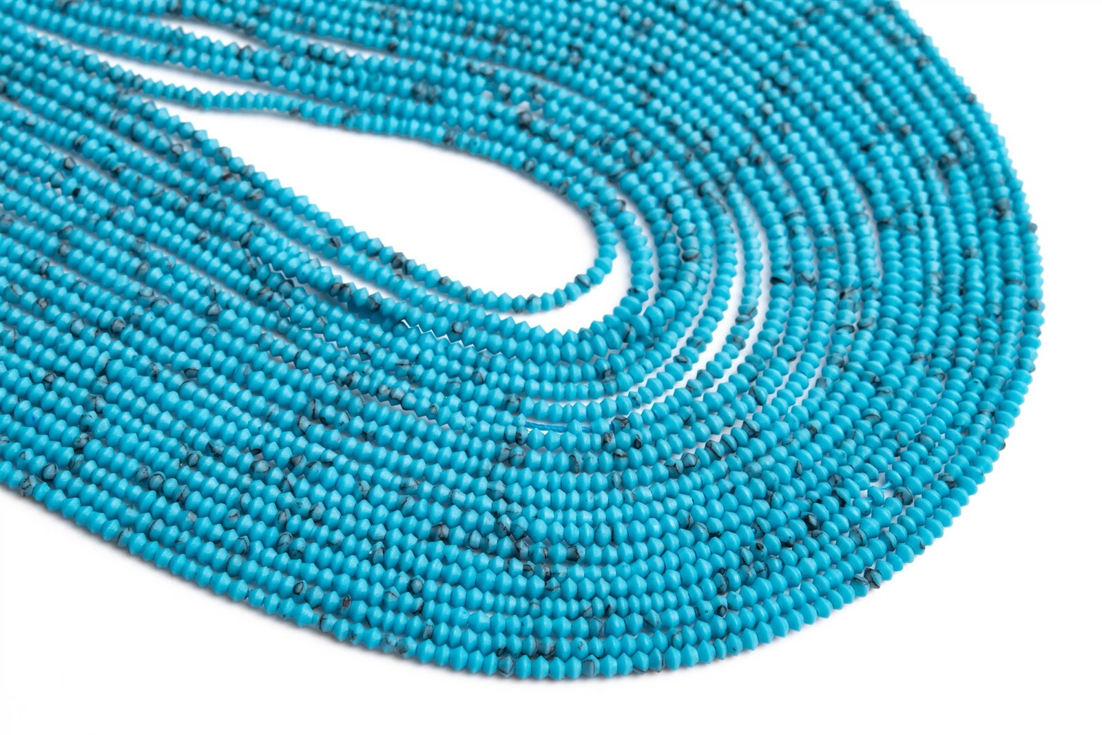 1x1MM Blue Turquoise Beads Rondelle Loose Beads 14.5″