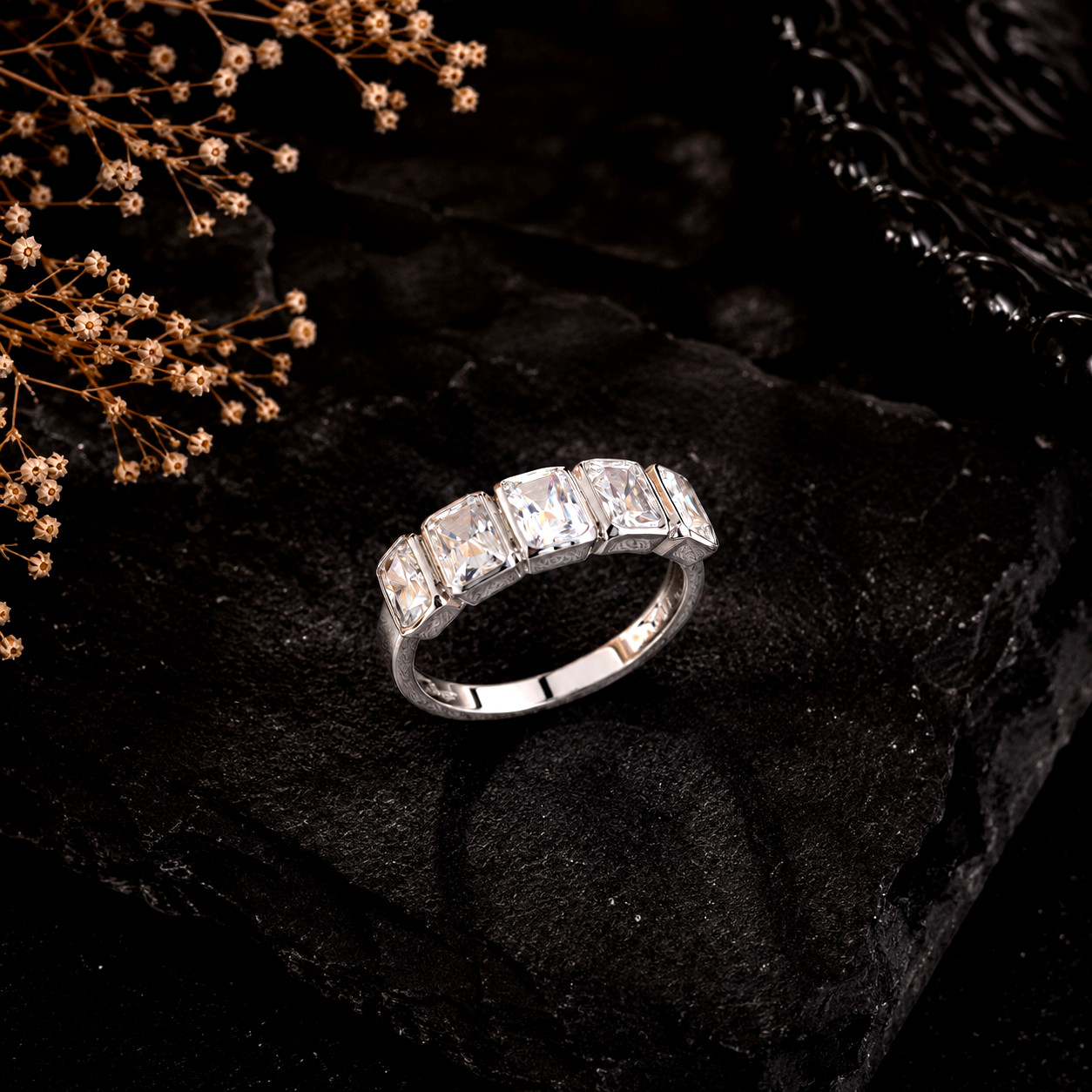 2.70 Ct Certified Stunning Diamonds Band Ring-Great Shine FREE Diamond Studs