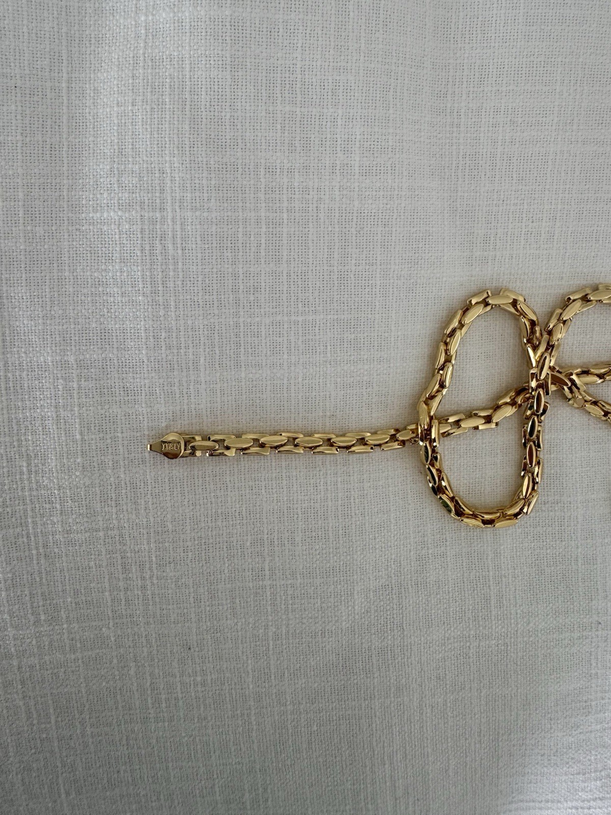 23 1/2 Inch Necklace Yellow Gold Chain Link Marked Italy 750 (please Read Descr)