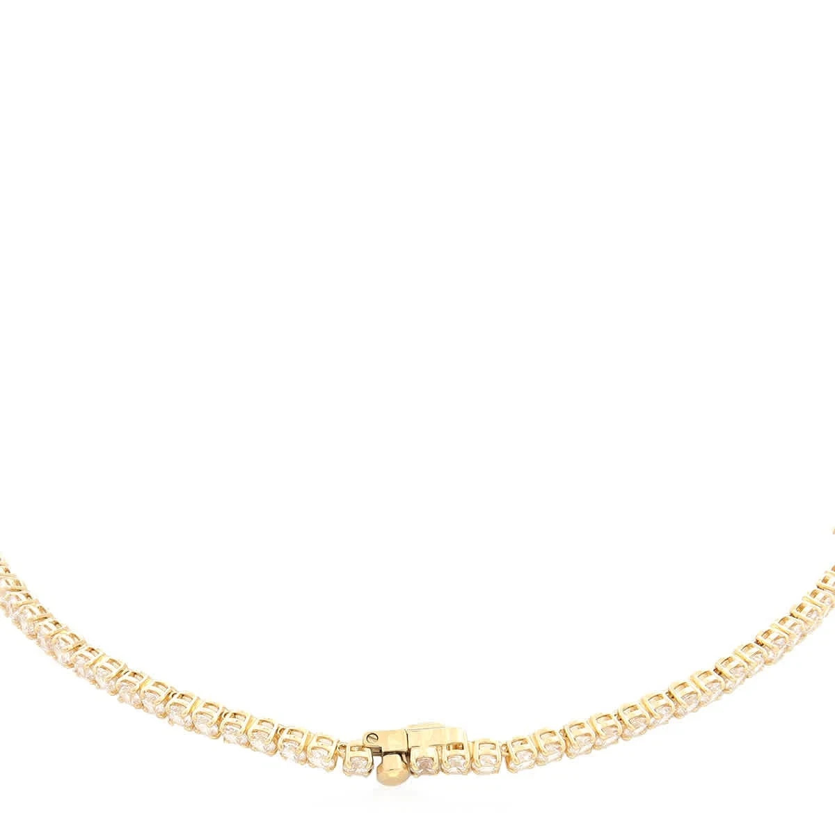Swarovski Matrix Tennis Necklace S New Gold Shiny White
