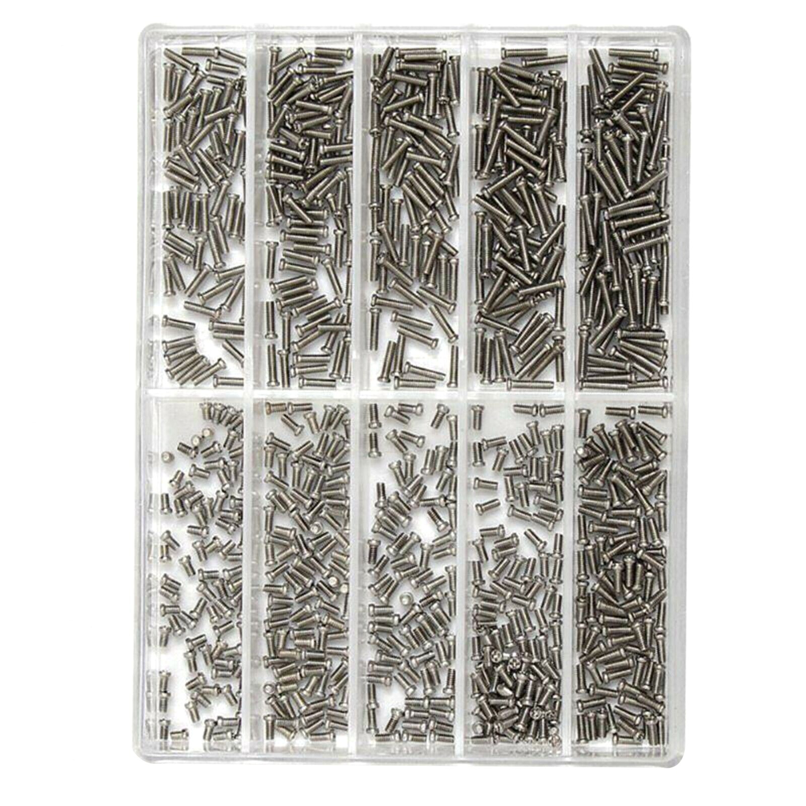 600PCS Steel Watch Back Cover Screw Phillips Watch Repairing Tools W/Box