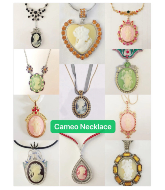 Vintage Style Lady Cameo Necklace Dangler Chain Pendant Charm Jewelry Fashion