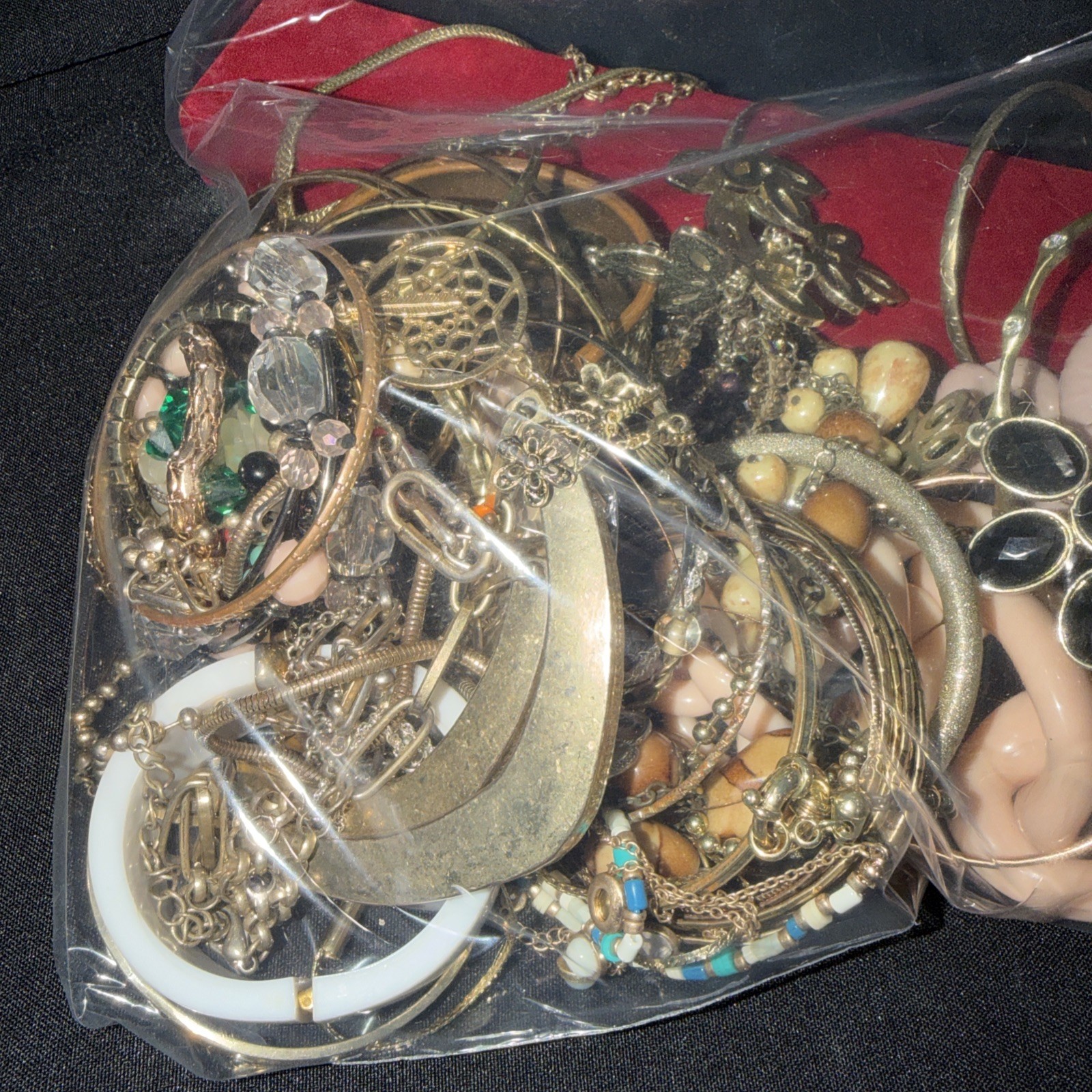 3 Pounds Unsearched Lot Jewelry Old Vintage & Modern Wear & Junk Mixed In.