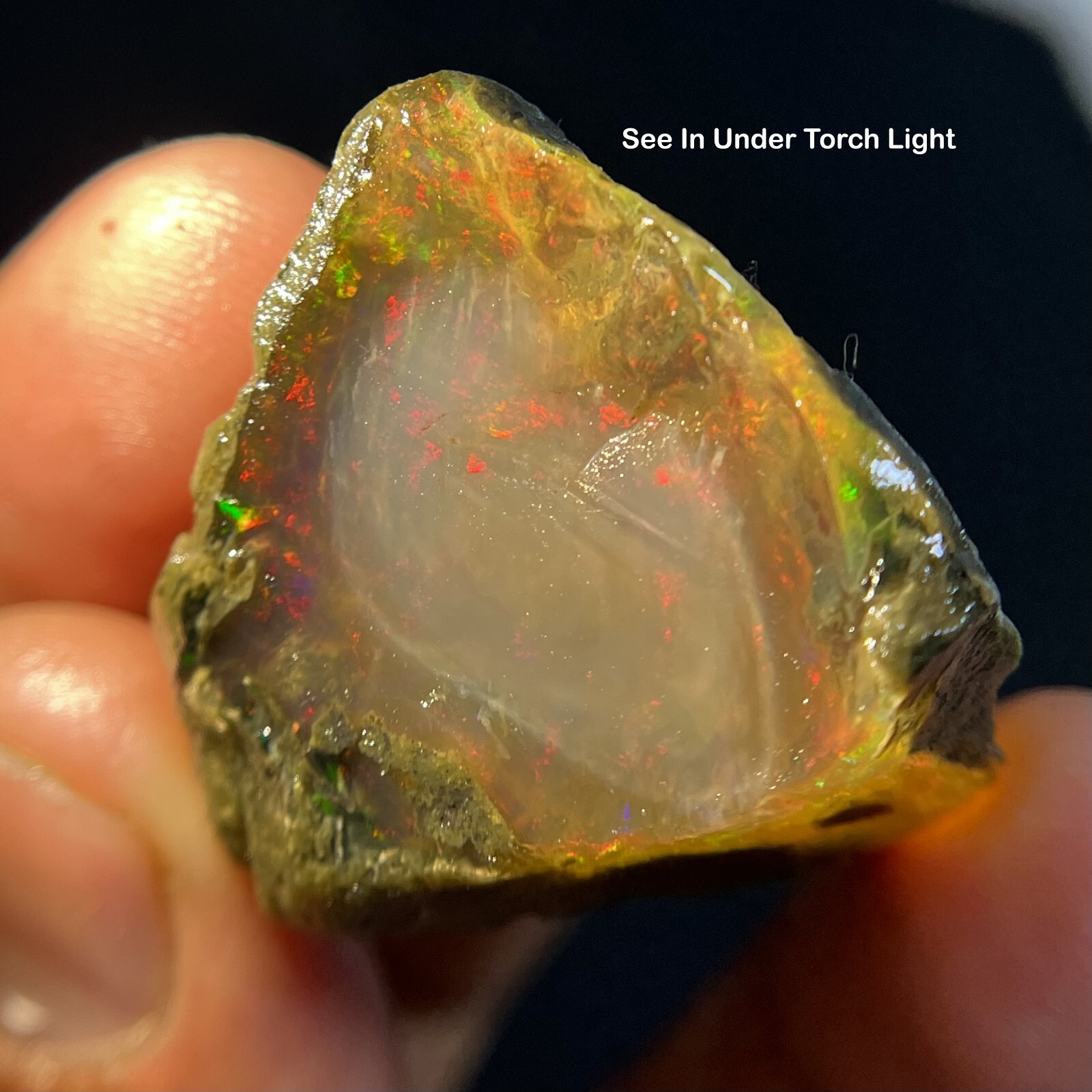 83 Cts Natural Ethiopian Opal Rough Gemstone Grade AAA+ Welo Multi Fire Opal Raw