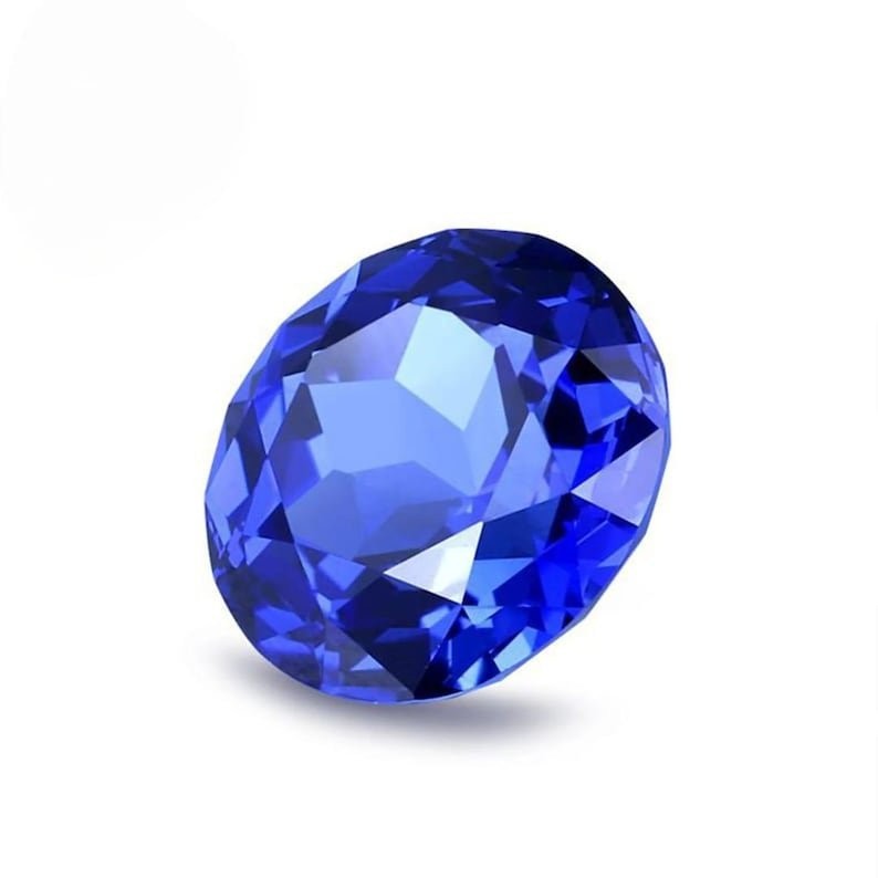 AAA+3 Ct Blue Color Lab Grown Blue Sapphire Round Cut VVS1 Loose Gemstone