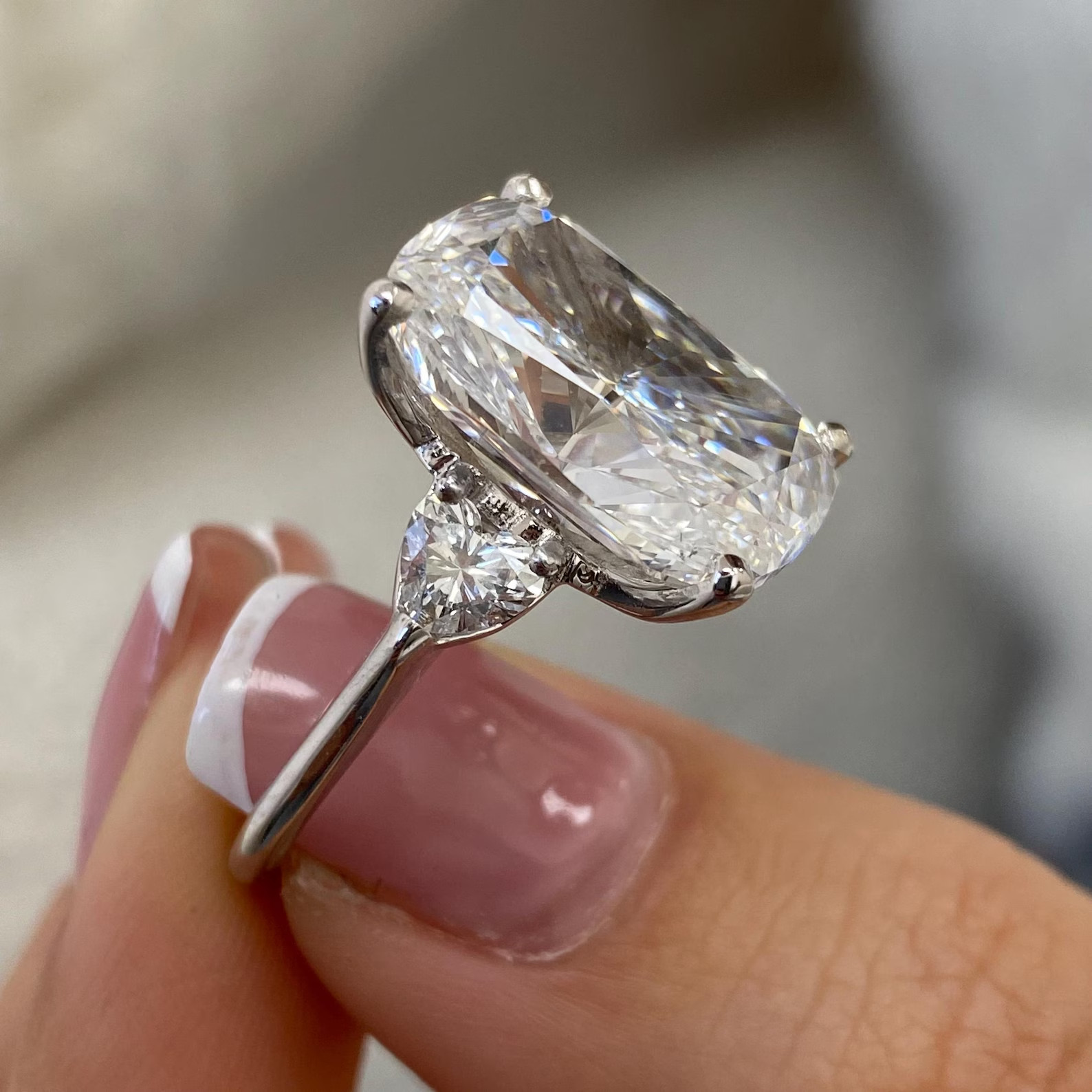 RARE 10.30 Ct Certified Cushion Diamond Solitaire Ring, FREE Diamond Studs