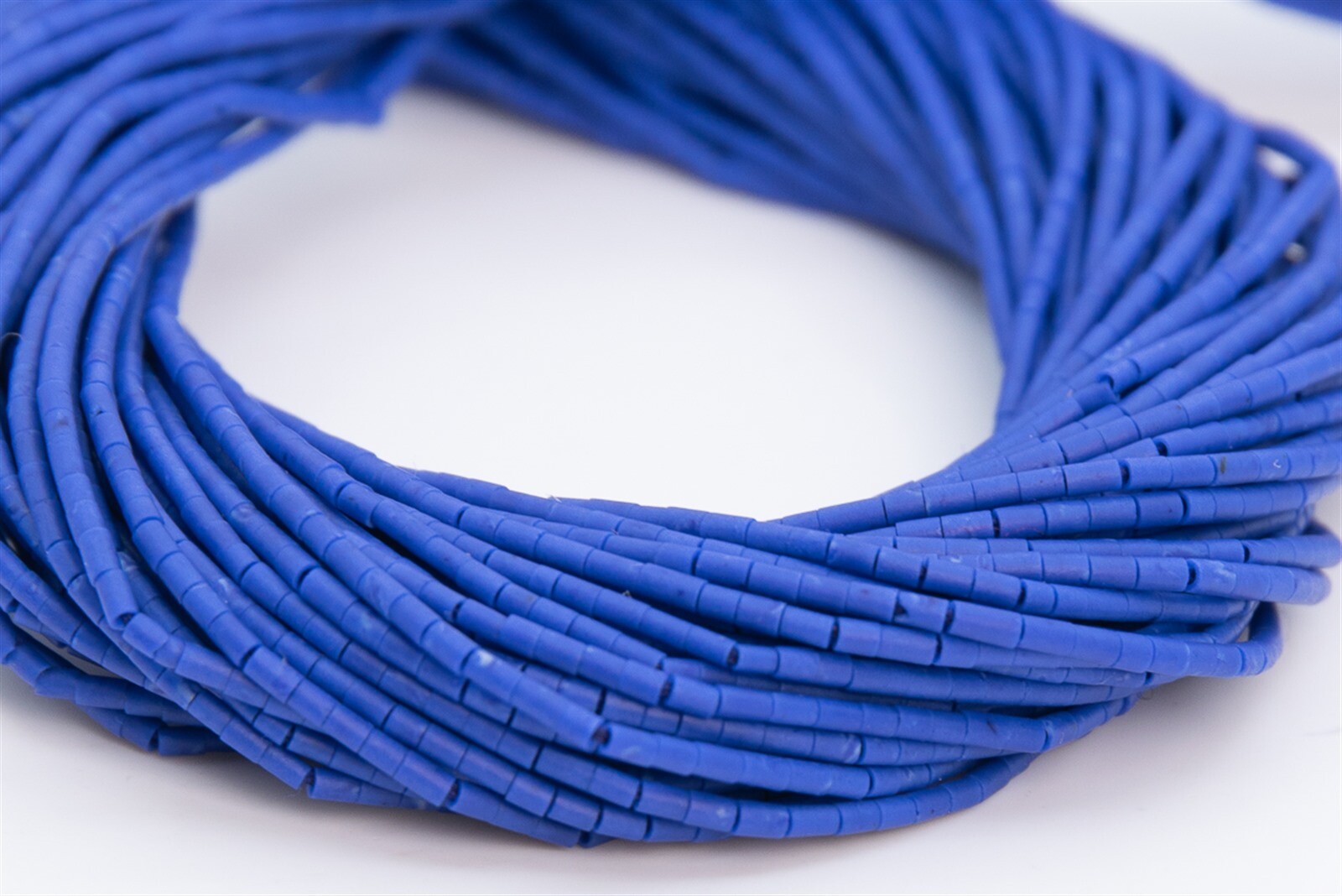 1x1MM Ocean Blue Howlite Beads Round Tube Loose Beads 16″