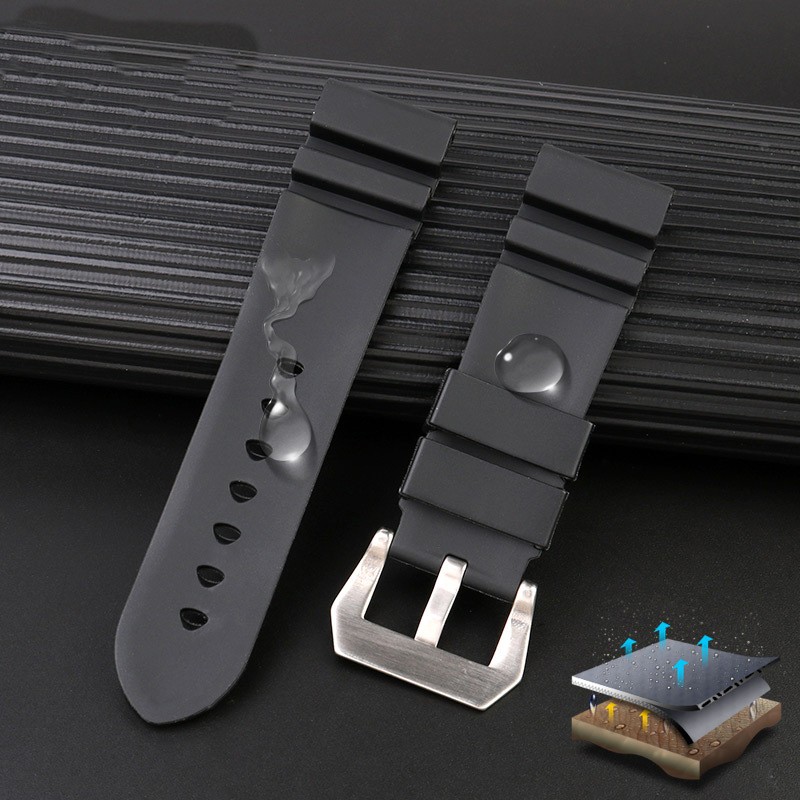 For Panerai Luminor Submersible 111 441 616 Silicone Watch Band Strap 22 24 26mm