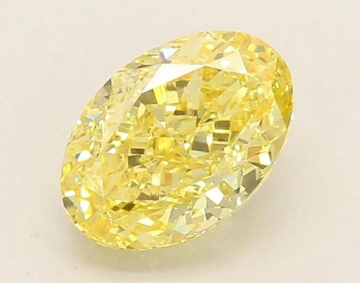 3.70 CT Natural Yellow Diamond 9×11 mm 1 Pcs Oval Cut VVS1 D Grade Certified.
