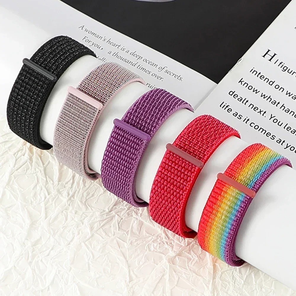 20mm 22mm Woven Nylon Sport Loop Watch Band Strap W/ Quick Release Spring Pins