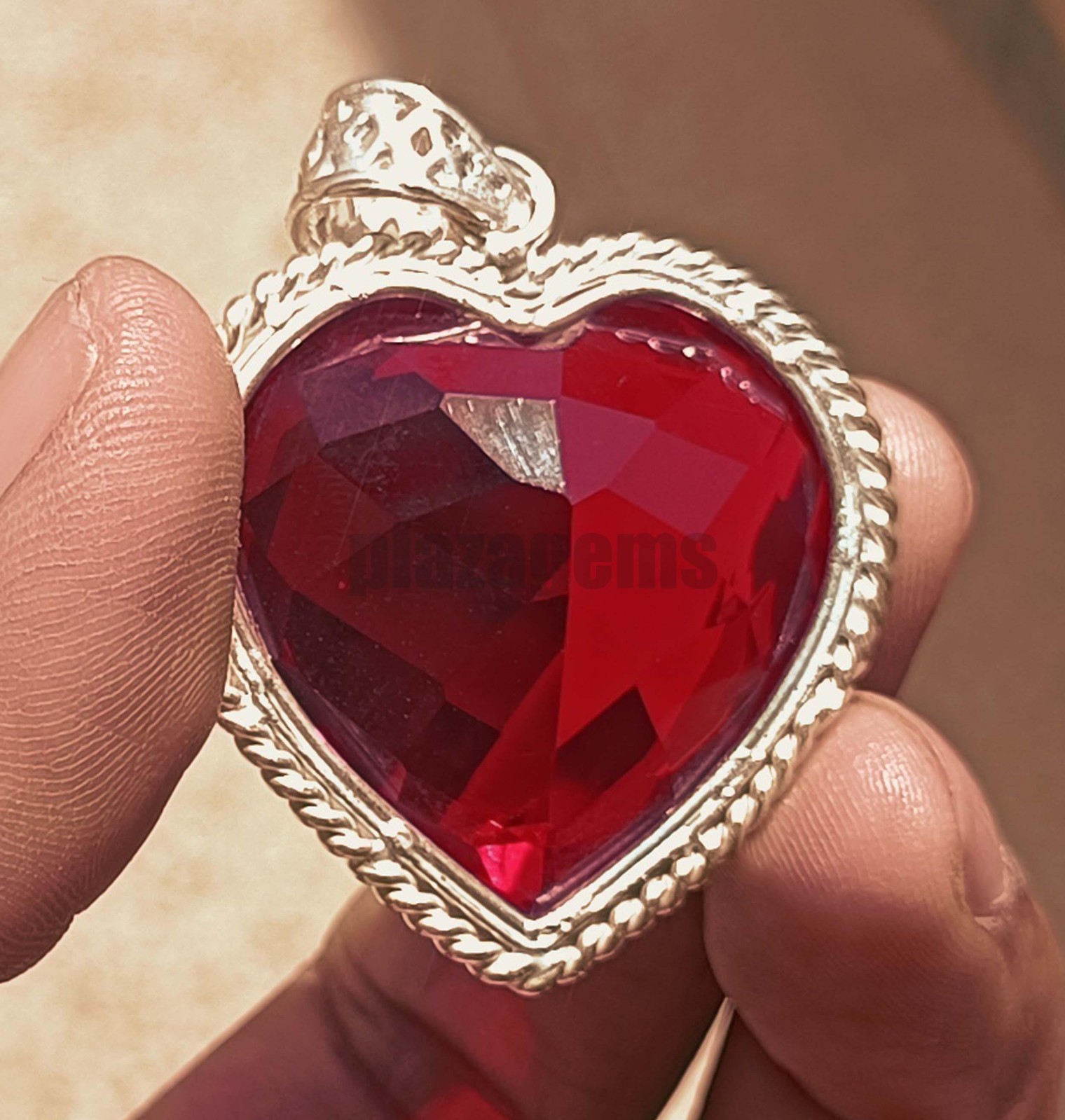 110 Ct Natural Blood Red Mozambique Ruby Pendant Flawless CERTIFIED