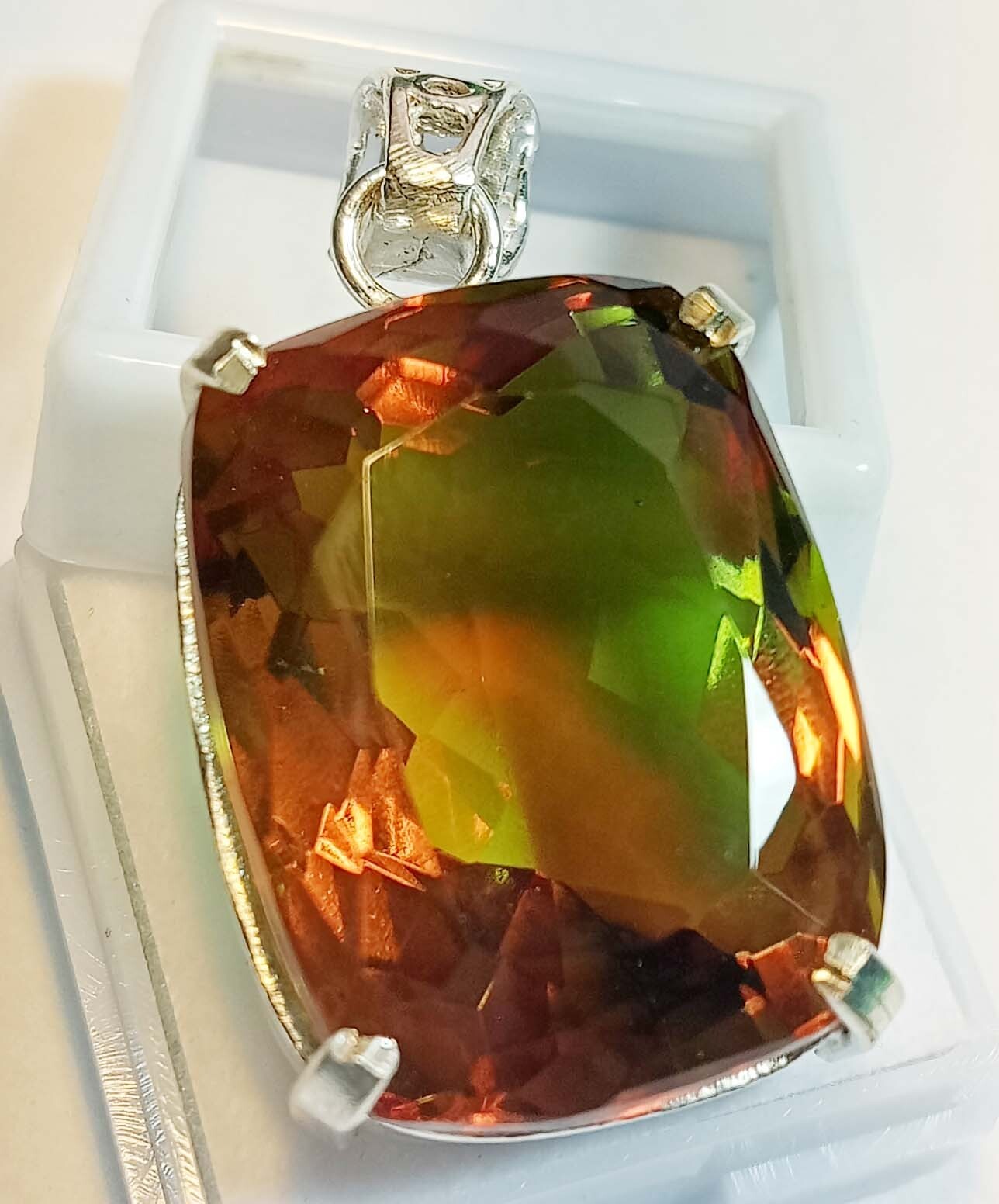 Alexandrite Cushion Cut Pendant 74.65 Ct Natural Locket Loose Gemstone Certified