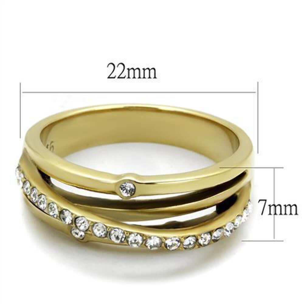 Gold Womens Ring Anillo Para Mujer y Ninos Unisex Kids 316L Stainless Steel Ring