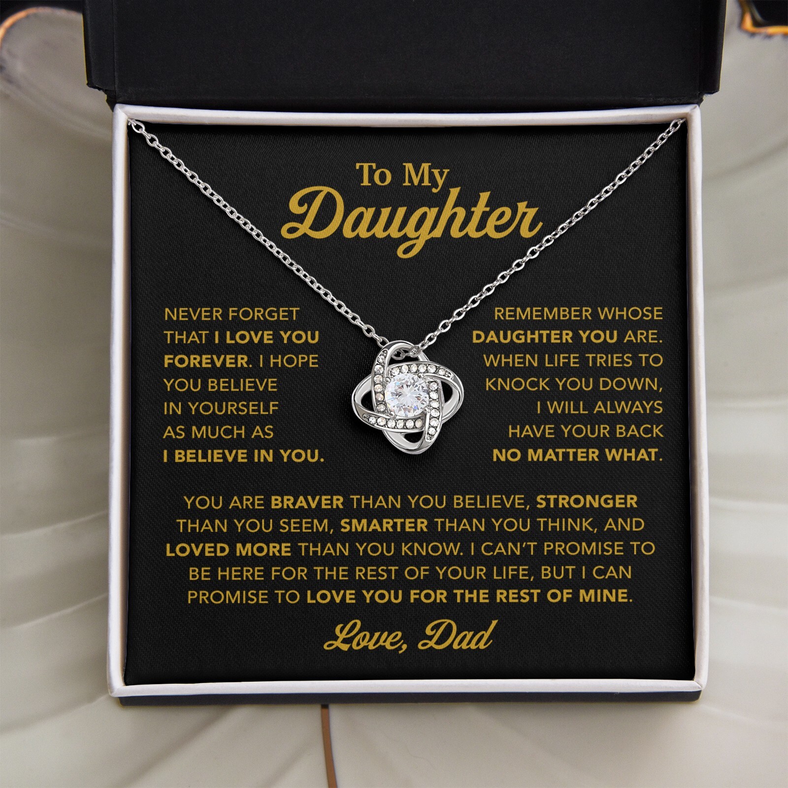 To My Daughter Necklace, Gift for Daughter from Dad, Father Daughter Necklace