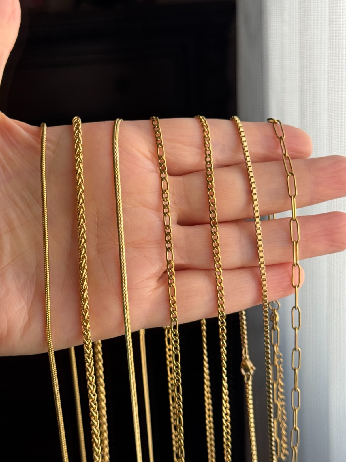 Gold Plated Stainless Steel Chain Necklace