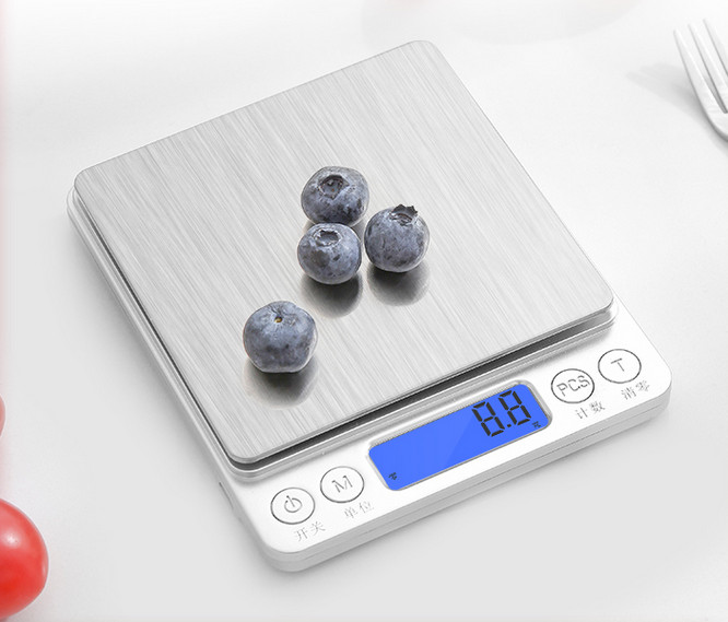 2000g x 0.1g Precision Digital Gram Jewelry Scale LCD Display Multifunctional