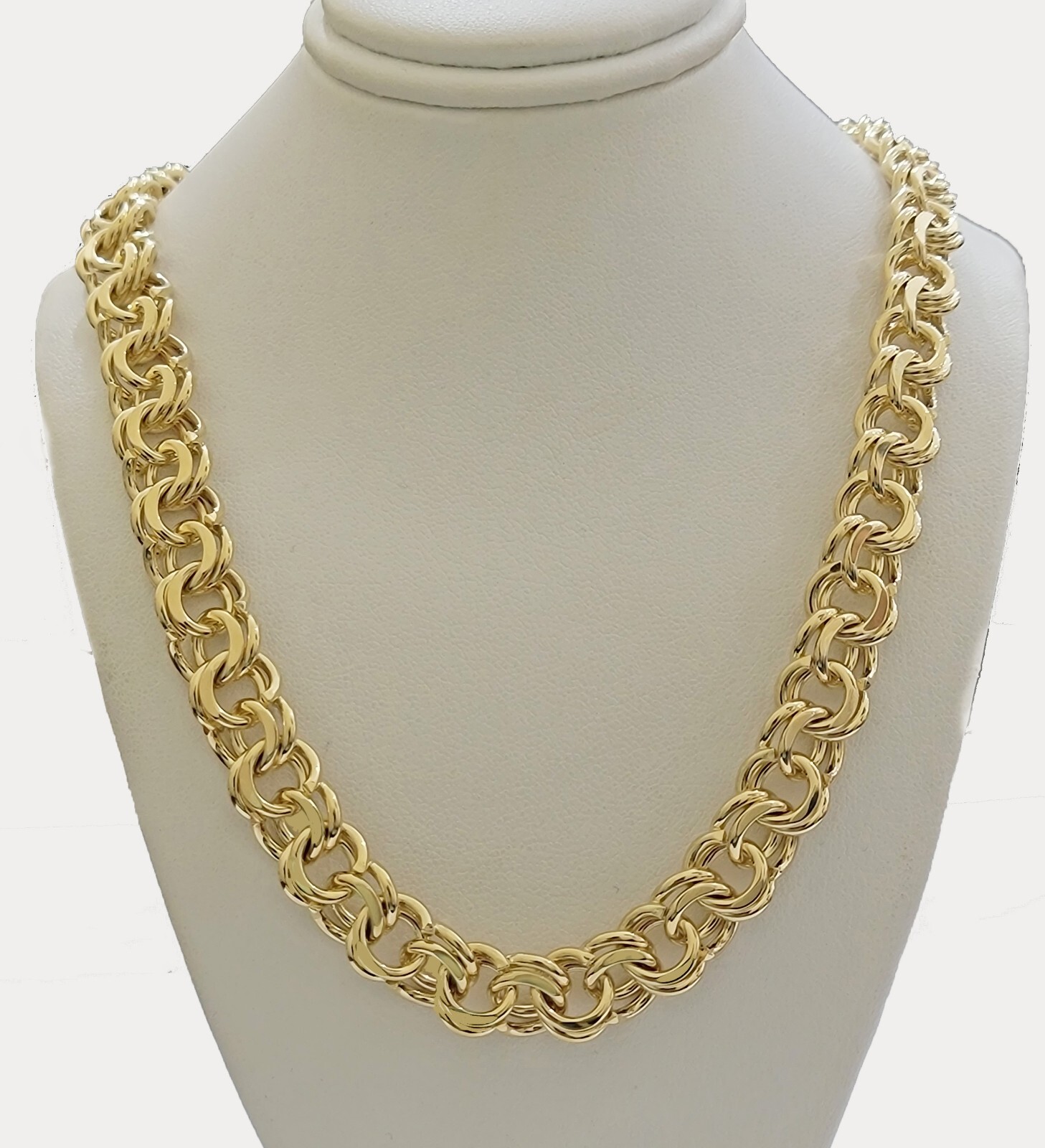 Real Chino Chain Necklace 10k Yellow Gold Solid Link 5mm-11mm 22″-26″ Mens, Sale