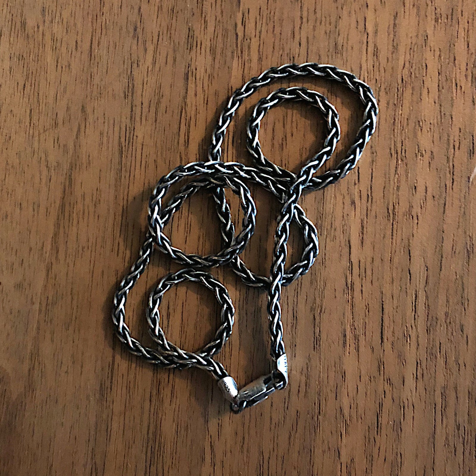 3.0mm Sterling Silver Oxidized Wheat Necklace Chain for Pendants (.925)