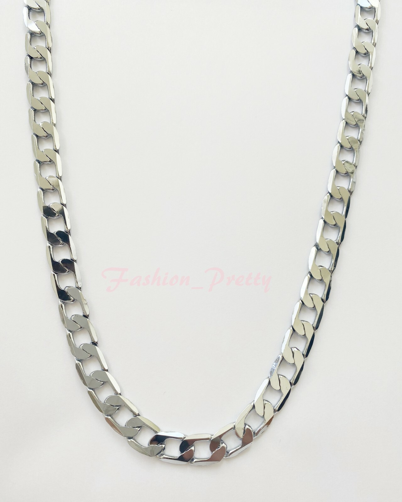 New Arrived!! Classic Mens Stainless Steel Curb Chain Necklace – 19 inches
