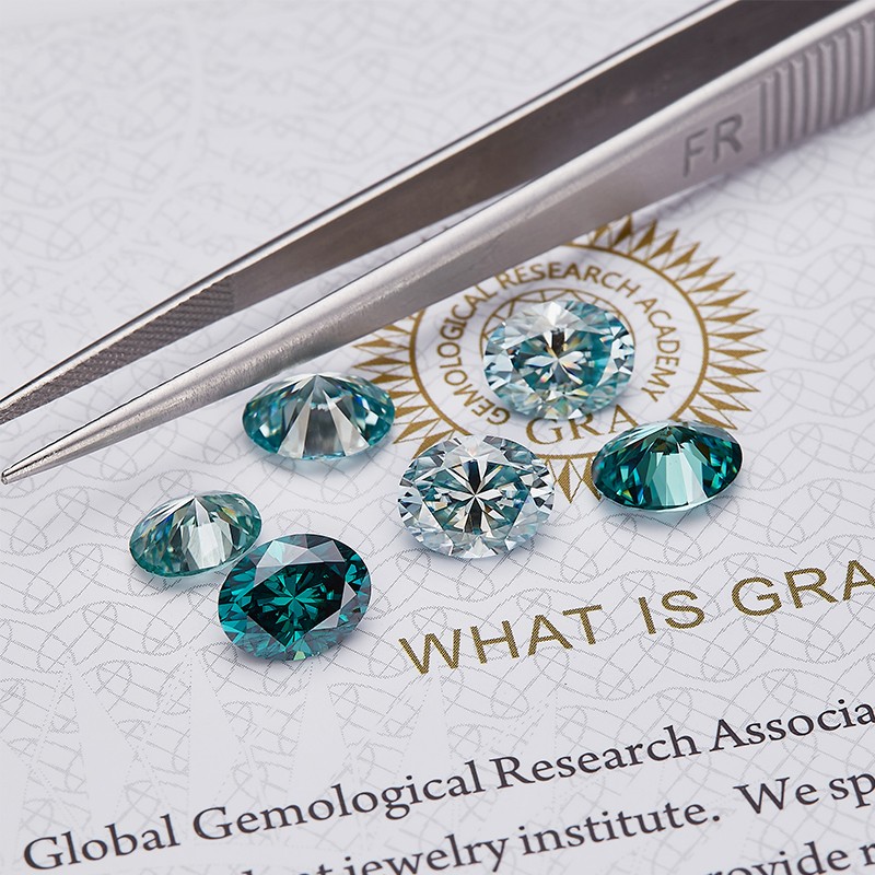 Hot Sale 0.1-10ct Oval Cut Multicolor Loose Moissanite GRA VVS1 Factory Directly